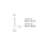 Artemide Nur E26 Gloss Mini Suspension Light Max 100W UL