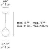 Artemide Castore 14 Suspension | MAX 4W 120V White