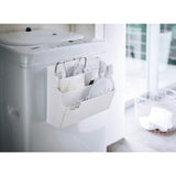 Yamazaki Plate Magnet 3-Pocket Storage Caddy | White