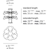Artemide Chlorophilia 2 Suspension LED Light | 42W 3000K 93CRI Dim 2-Wire ALU EXT 15FT
