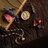 Awe Inspired Moon Charm Necklace | Standard Cable Chain