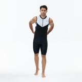 Zone3 Men's Lava Long Distance Tri Suit | Black/White/Red