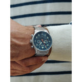 AVI-8 Hawker Hurricane AV-4088-22 Carey Dual Time Gutersloh Japanese Quartz Watch | Stainless Steel/Blue