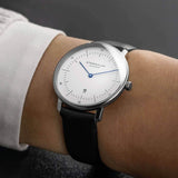 Sternglas Klassik Leather Strap 16mm | Black Silver