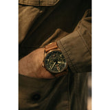 AVI-8 Spitfire AV-4089-02 Lock Bronze Green Japanese Meca-Quartz Chronograph Watch | Stainless Steel/Tan/Green