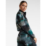 Koral James Splatter Zip Up Jacket - Sea Moss