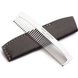 Ezra Arthur No. 18 Mustache & Beard Comb with Sleeve | Jet Top Stitch