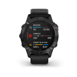 Garmin Fenix 6 GPS Glass Smartwatch Black - Black Band, 010-02158-01
