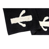 Lorena Canals Cactus Stamp Washable Rug | Black/ White