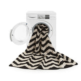 Lorena Canals Zig-Zag Washable Rug | Black