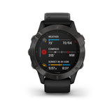 Garmin Fenix 6 Sapphire GPS Smartwatch Gray - Black Band, 010-02158-10