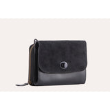 Kiko Leather Two-Tone Crossbody | Black