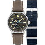 AVI-8 Hawker Hurricane Mckellar Dual Time Watch | Brown