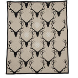 In2green Classic Stag Longhorn Eco Throw | Flax/Black