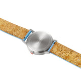 Mondaine Classic Official Swiss Railways Watch | Stainless Steel Brushed/White Dial/Aqua