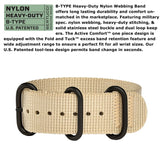 Bertucci A-2T Vintage Watch | Black Dial-124B Defender Khaki™ Nylon Band