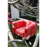 MOJOW Furniture | Yomi Oxygen Armchair | Black Aluminum Frame | Pink, White, Red