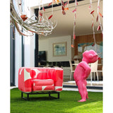 MOJOW Furniture | Yomi Oxygen Armchair | Black Aluminum Frame | Pink, White, Red