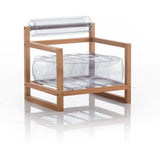 Mojow Eko Yoko Armchair Wood Frame Mattress Crystal