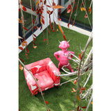 MOJOW Furniture | Yomi Oxygen Armchair | Black Aluminum Frame | Pink, White, Red