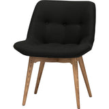 Nuevo Brie Dining Chair | Black Wool Matte