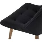 Nuevo Brie Dining Chair | Black Wool Matte