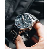 AVI-8 Spitfire AV-4089-04 Lock Channel Blue Japanese Meca-Quartz Chronograph Watch | Stainless Steel/Blue