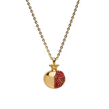 Awe Inspired Pomegranate Charm Necklace | Standard Cable Chain