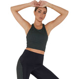 Koral Brandy Galaxi Crop Top - Black/Neptune Green