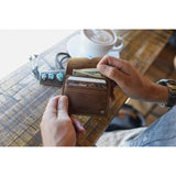Kiko Leather Wing Fold Card Case | Brown