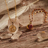 Awe Inspired Pomegranate Charm Necklace | Standard Cable Chain