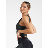 Koral Brandy Galaxi Crop Top - Black/Neptune Green