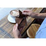 Kiko Leather Wing Fold Card Case | Brown