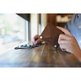 Kiko Leather Wing Fold Card Case | Brown