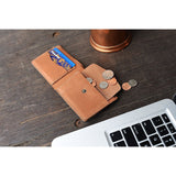 Kiko Leather Coin Bifold Wallet | Brown