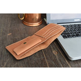 Kiko Leather Coin Bifold Wallet | Brown