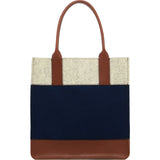 Graf Lantz Jaunt Tote | Marine & Heather White Felt / Sienna Leather 5201Mrs