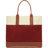 Graf Lantz Jaunt Shopper | Rosewood & Heather White Felt / Sienna Leather 5204Rws