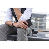 Kiko Leather Window Bifold Wallet | Charcoal