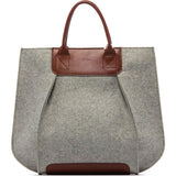 Graf Lantz Frankie Tote | Granite Felt / Sienna Leather 5320Gs