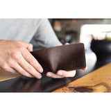 Kiko Leather Straight Cut Bifold Wallet | Brown