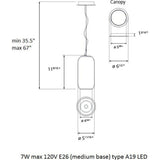 Artemide Gople Mini Suspension Max | 7W E12 Chrome/Bronze Ext 15FT