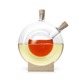 Mater Furniture Double Bottle | Borosilicate Glass/Oak Wood Block/Cork Plugs