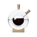 Mater Furniture Double Bottle | Borosilicate Glass/Oak Wood Block/Cork Plugs