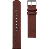 Sternglas Nylon Vegan Strap 20mm | Brick Red Silver