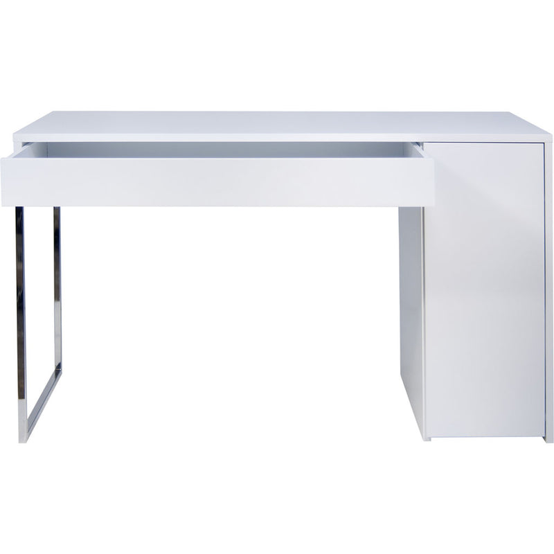 TemaHome Prado Office Desk | Pure White / Chrome 9500.052514