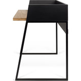 TemaHome Volga Desk | Walnut / Pure Black 165064-VOLGA