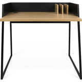 TemaHome Volga Desk | Oak / Pure Black 165064-VOLGA