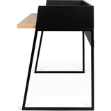 TemaHome Volga Desk | Oak / Pure Black 165064-VOLGA