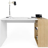Temahome Harbour Desk | Pure White / Oak